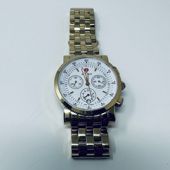 MICHELE SPORT SAIL GOLD 38MM WATCH - Picture 5 of 10